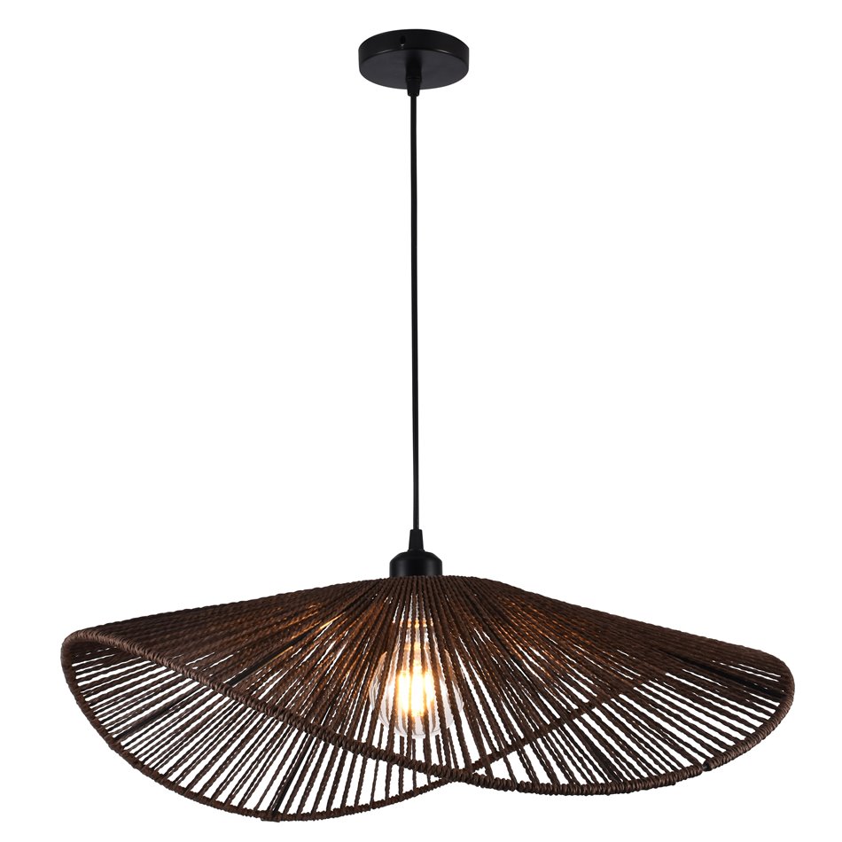 Pendant lamp Molnari 1L, black/brown, H23-130x62x59cm, E27 40W(MAX)