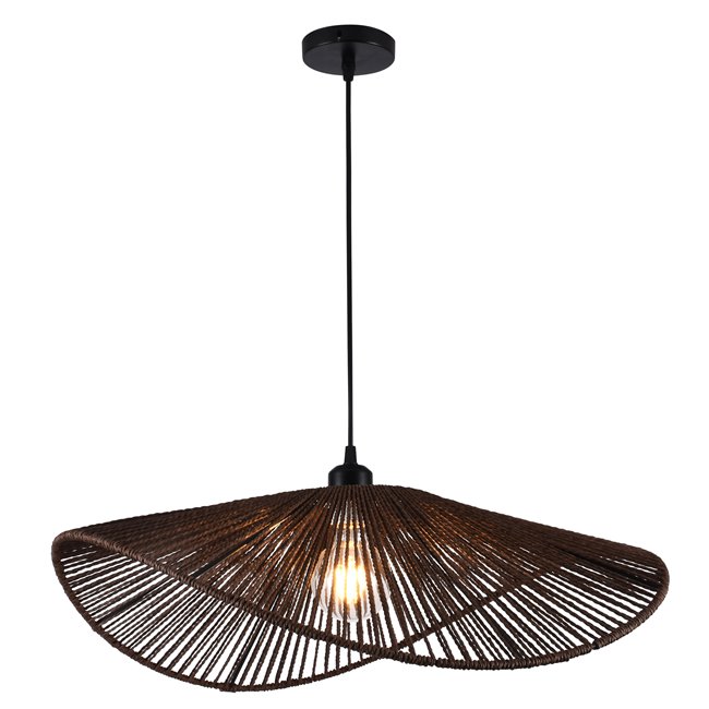 Pendant lamp Molnari 1L, black/brown, H23-130x62x59cm, E27 40W(MAX)