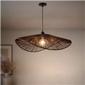 Pendant lamp Molnari 1L, black/brown, H23-130x62x59cm, E27 40W(MAX)