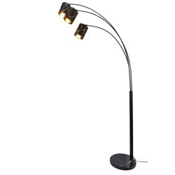 Floor lamp Moirsy 3A, black/gold color, H204cm, D130cm, E27x3 40W(MAX)