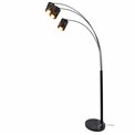 Floor lamp Moirsy 3A, black/gold color, H204cm, D130cm, E27x3 40W(MAX)