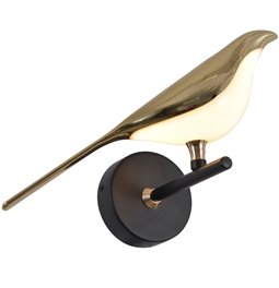 Wall lamp Malarro, black/gold color, H18x21x17.5-32cm, LED 8W, 3000K, 2835lm