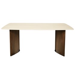 Dining table Otilia, ceramic/walnut veneer/MDF/metal, 180x89cm H76cm