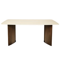 Обеденный стол Otilia, керамика/ореховый шпон/MDF/металл, 180x89cm H76cm