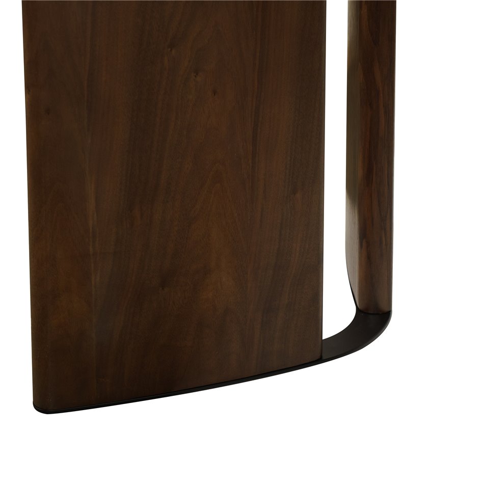 Dining table Otilia, ceramic/walnut veneer/MDF/metal, 180x89cm H76cm