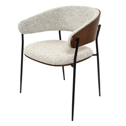 Dining chair Olvena 105 grey, H77x62x57cm