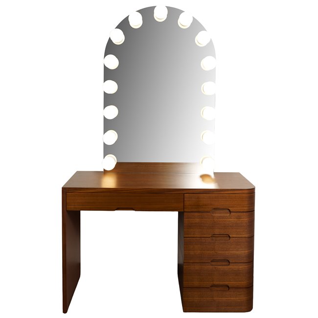 Dressing table with mirror Raiano 5, LED, H120x55x80cm