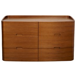 Комод Raften 6, шпон из орехового дерева/MDF, H84x140x45cm