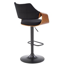 Bar stool H124, nut/black, H93-114x55x52cm