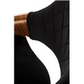 Bar stool H124, nut/black, H93-114x55x52cm