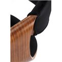 Bar stool H124, nut/black, H93-114x55x52cm