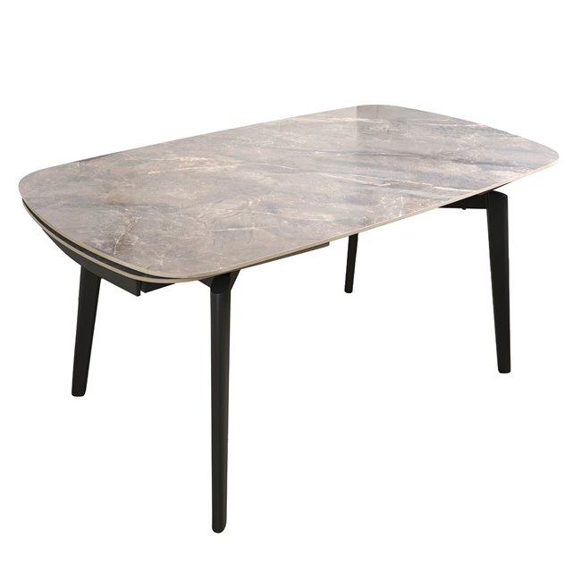 Extendable dining table Ratmo P022, sintered stone/metal, 160-240x90cm H75cm