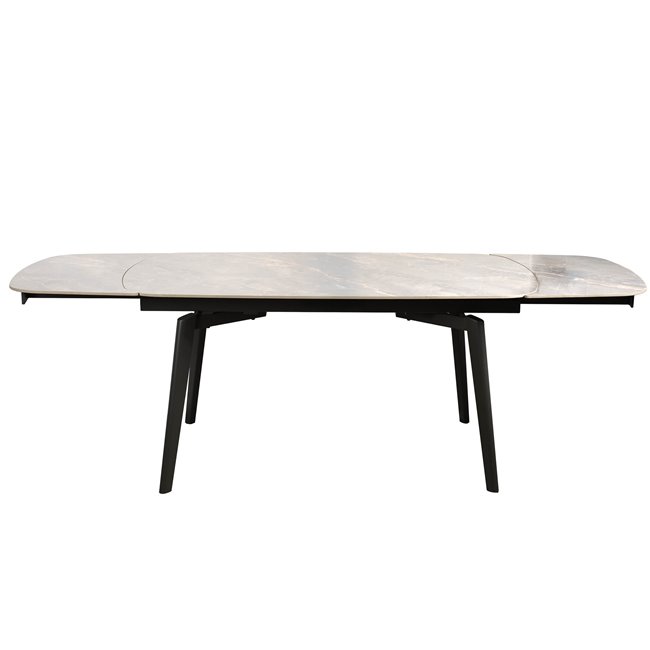 Extendable dining table Ratmo P022, sintered stone/metal, 160-240x90cm H75cm