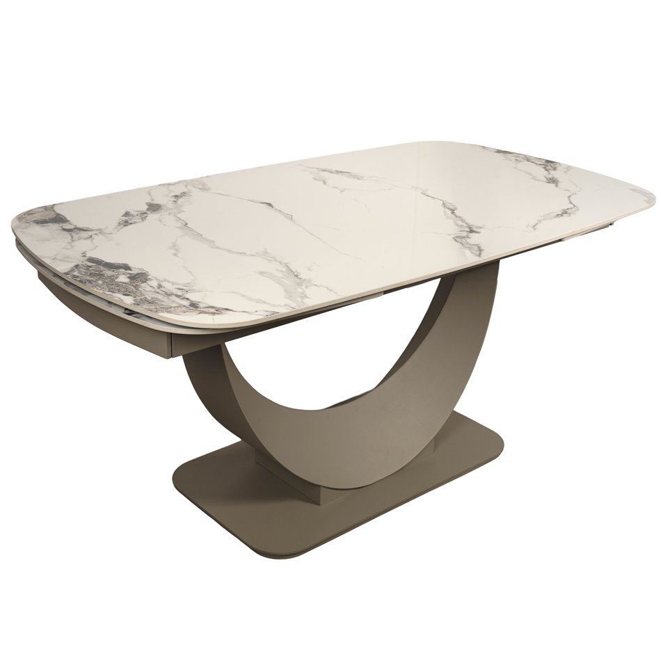 Extendable dining table Ruana 017, sintered stone/metal, 160-240x90cm H75cm