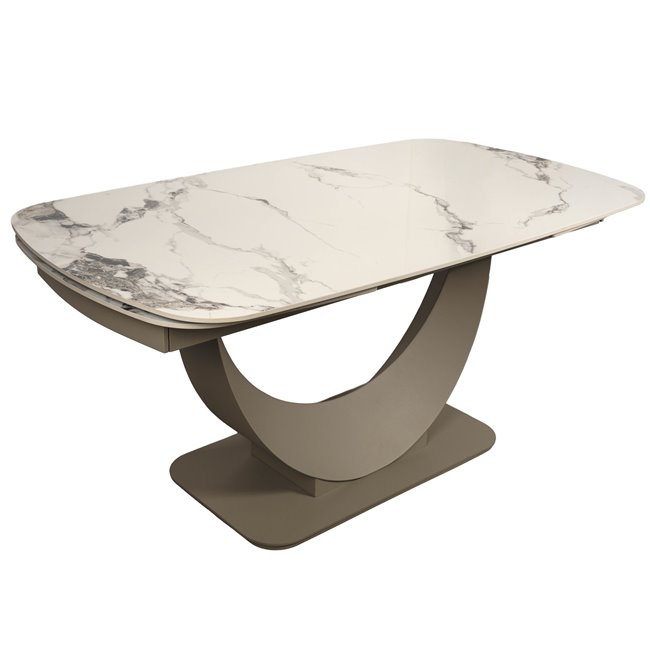 Extendable dining table Ruana 017, sintered stone/metal, 160-240x90cm H75cm