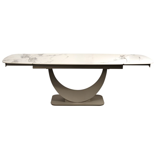 Extendable dining table Ruana 017, sintered stone/metal, 160-240x90cm H75cm