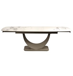 Раздвижной обеденный стол Ruana 017, спеченный камень/металл, 160-240x90cm H75cm