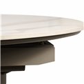 Extendable dining table Ratno Y041, rotating, sintered stone/metal, 120-180x120cm H75cm