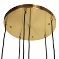 Pendant lamp Mokrin 6, white/bronze/brass color, H54-250x45x15cm, LED 30W, 3000K