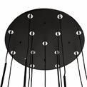 Pendant lamp Molare 10, smoky/black, H200cm, D60cm, LED 39W, 3000K