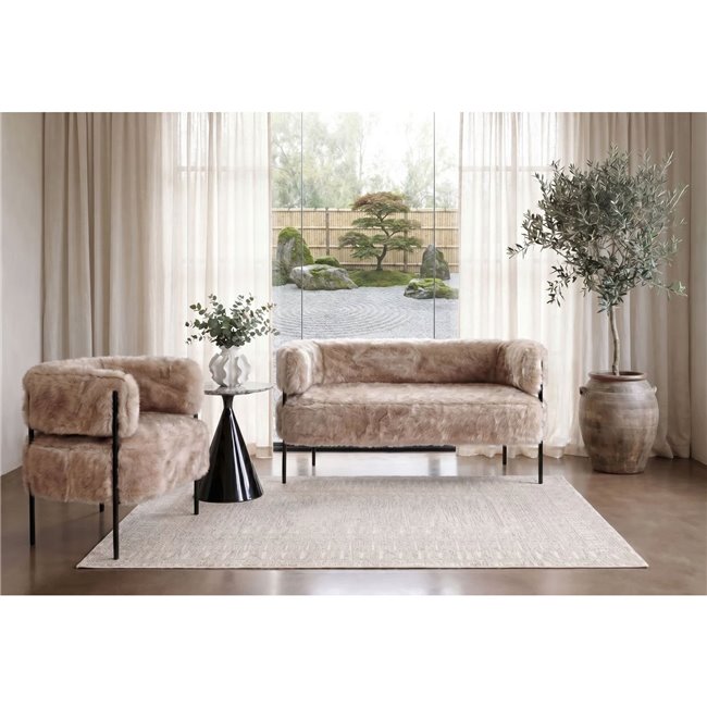 Armchair Lilja Soft, beige, H73x76x57cm, seat height 47cm 