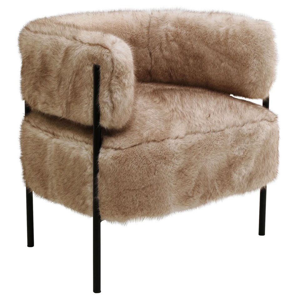 Armchair Lilja Soft, beige, H73x76x57cm, seat height 47cm 