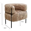 Armchair Lilja Soft, beige, H73x76x57cm, seat height 47cm 