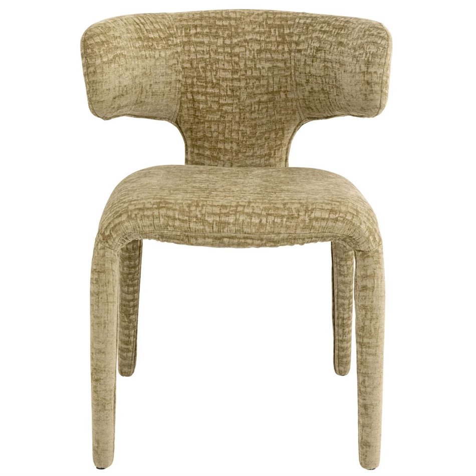 Accent chair Tobi, mix green, velvet, H77x58x57cm, seat height 47cm