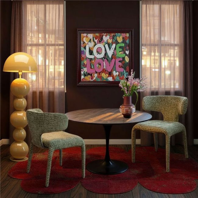 Accent chair Tobi, mix green, velvet, H77x58x57cm, seat height 47cm