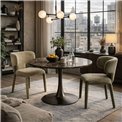 Accent chair Tobi, mix green, velvet, H77x58x57cm, seat height 47cm