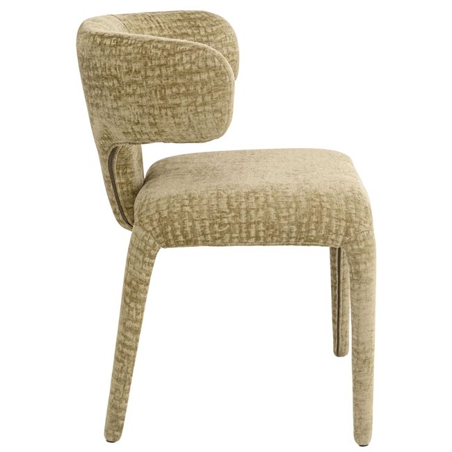 Accent chair Tobi, mix green, velvet, H77x58x57cm, seat height 47cm
