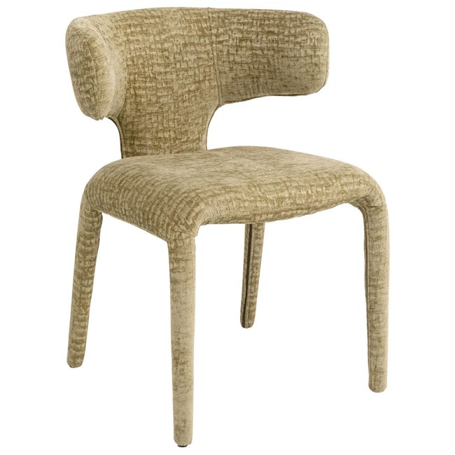Accent chair Tobi, mix green, velvet, H77x58x57cm, seat height 47cm