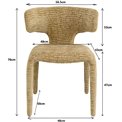 Accent chair Tobi, mix green, velvet, H77x58x57cm, seat height 47cm
