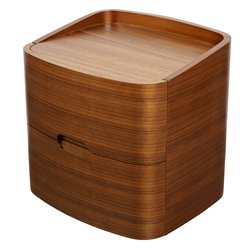 Night stand Raften, walnut veneer/MDF, H51x51x45cm