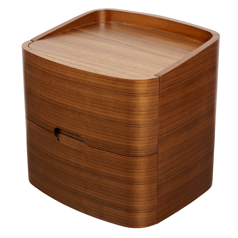 Night stand Raften, walnut veneer/MDF, H51x51x45cm