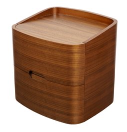 Night stand Raften, walnut veneer/MDF, H51x51x45cm