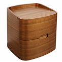 Night stand Raften, walnut veneer/MDF, H51x51x45cm