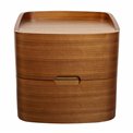 Night stand Raften, walnut veneer/MDF, H51x51x45cm