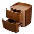 Night stand Raften, walnut veneer/MDF, H51x51x45cm