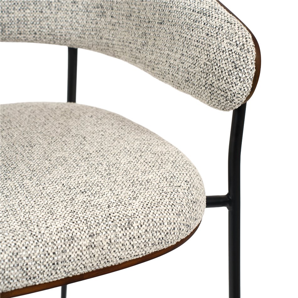 Dining chair Olvena 105 grey, H77x62x57cm, seat height 46cm