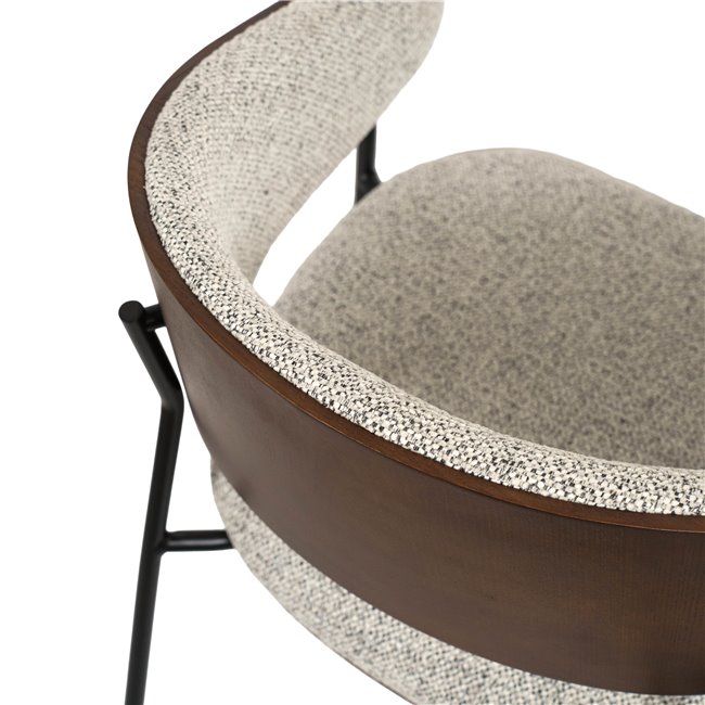 Dining chair Olvena 105 grey, H77x62x57cm, seat height 46cm