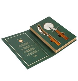 Pizza knife and cutter in gift box, 26x16.8cm H3cm