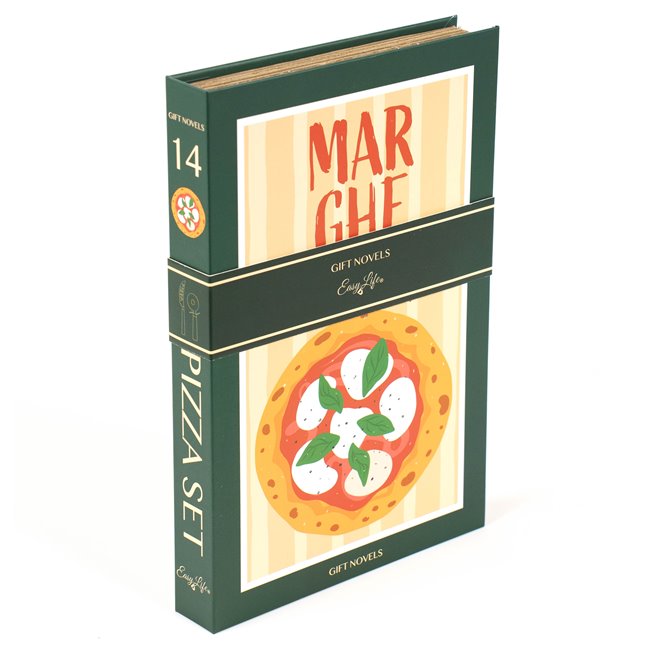 Pizza knife and cutter in gift box, 26x16.8cm H3cm