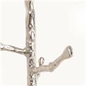 Coat rack Twiggy, silver color, aluminum, H172x29x29cm