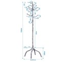 Coat rack Twiggy, silver color, aluminum, H172x29x29cm