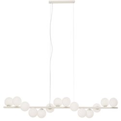 Pendant lamp Scala Milky, white/beige, H29-150x150x28.5cm, G9x14 9W(MAX)