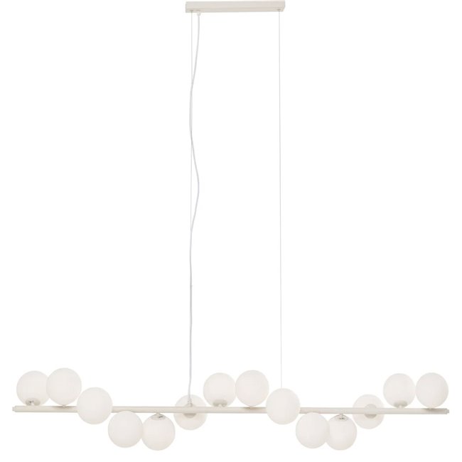 Pendant lamp Scala Milky, white/beige, H29-150x150x28.5cm, G9x14 9W(MAX)