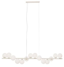 Подвесной светильник Scala Milky, белый/бежевый, H29-150x150x28.5cm, G9x14 9W(MAX)