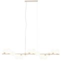 Pendant lamp Scala Milky, white/beige, H29-150x150x28.5cm, G9x14 9W(MAX)