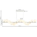Pendant lamp Scala Milky, white/beige, H29-150x150x28.5cm, G9x14 9W(MAX)